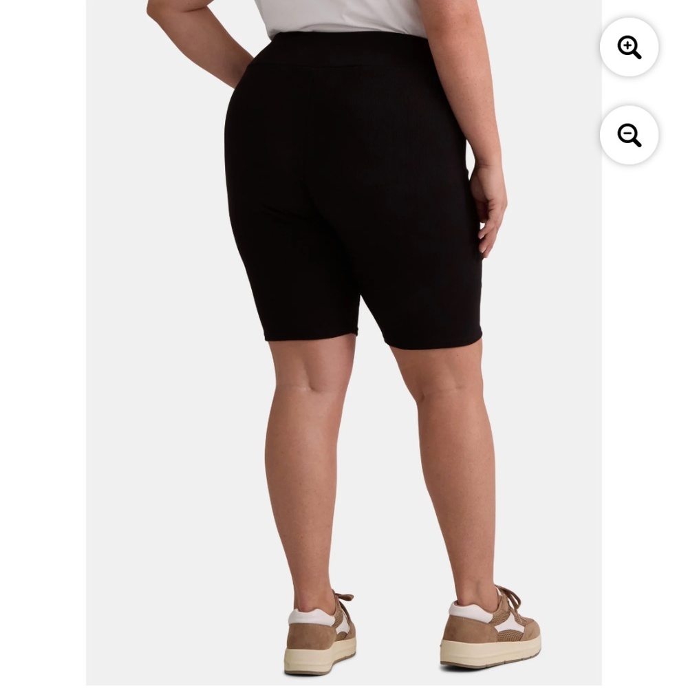Terra and Sky Women’s Black High Rise Bike Shorts Size 2X NWT - Picture 5 of 7